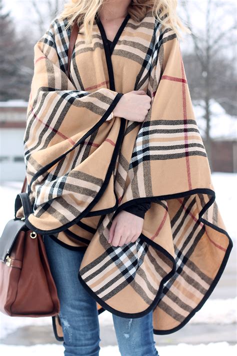 poncho burberry imitation